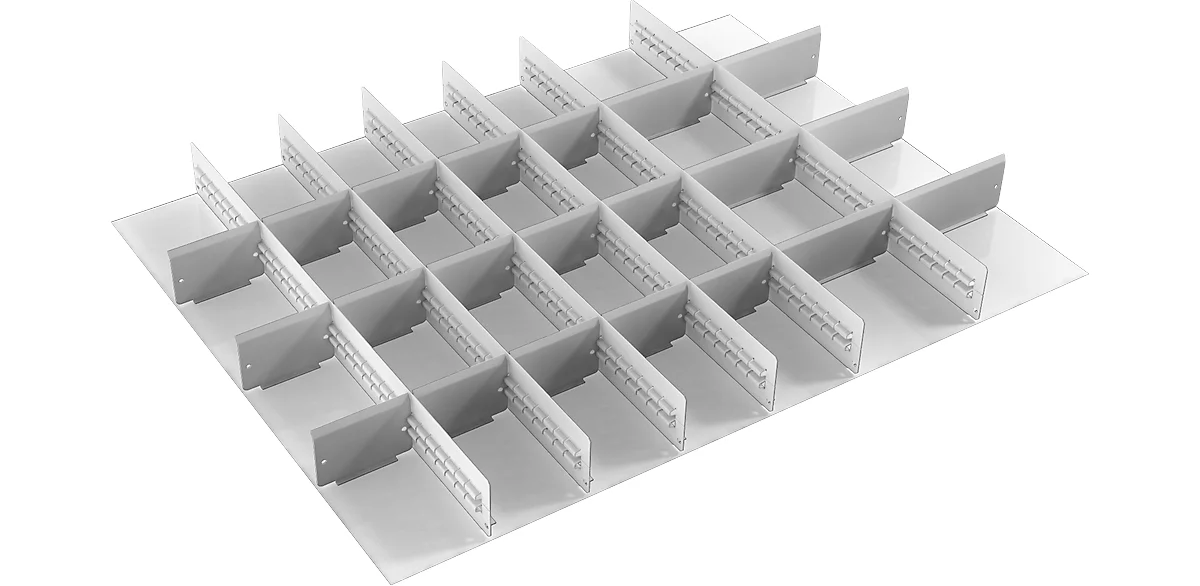 Cajón Treston, 6 separadores y 21 paneles centrales, ancho 900 mm, para serie 90 con altura 150/250 mm