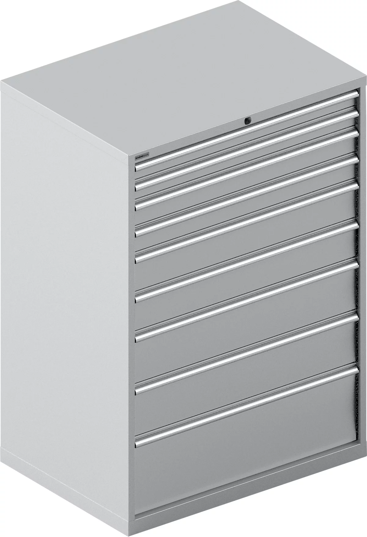 Cajonera Schäfer Shop Select WSK 54-36, acero, 8 cajones, hasta 200 kg, ancho 1023 x fondo 725 x alto 1450 mm, aluminio blanco/aluminio blanco