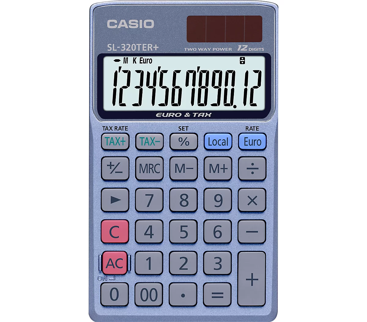 Calculadora de bolsillo Casio SL-320TER+, 12 dígitos