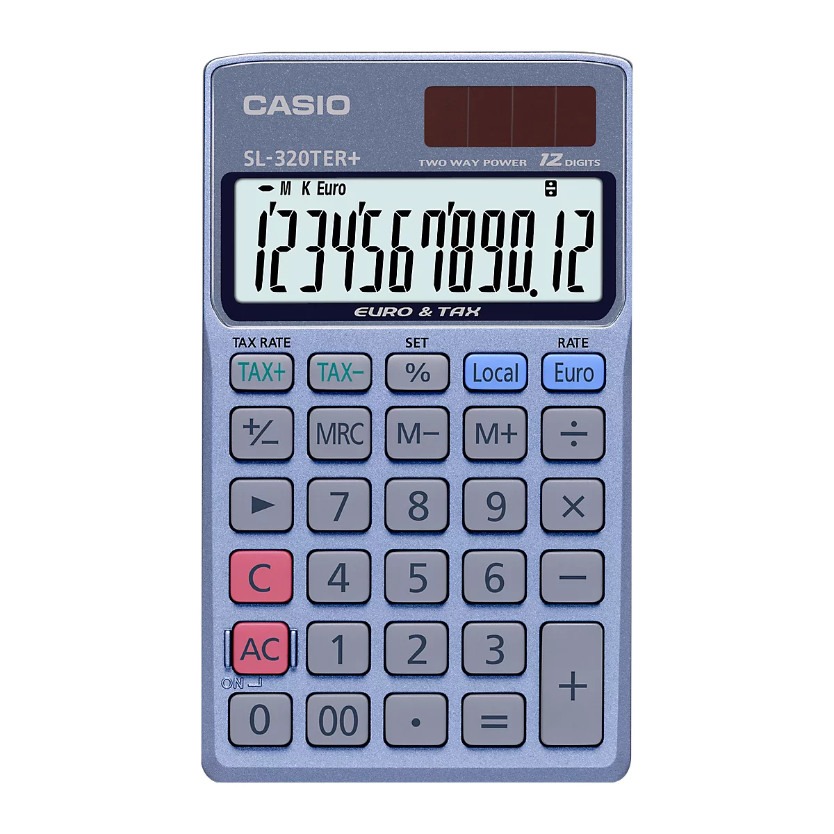 Calculadora de bolsillo Casio SL-320TER+, 12 dígitos