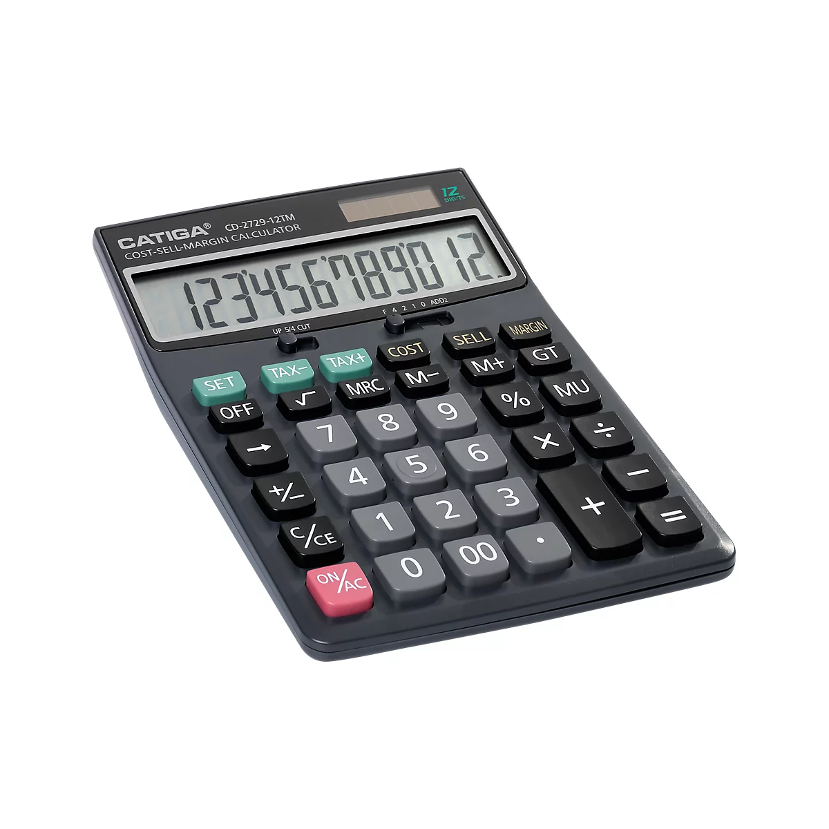 Calculadora de sobremesa CD-2729-12TM, pantalla de 12 dígitos, numerosas funciones comerciales