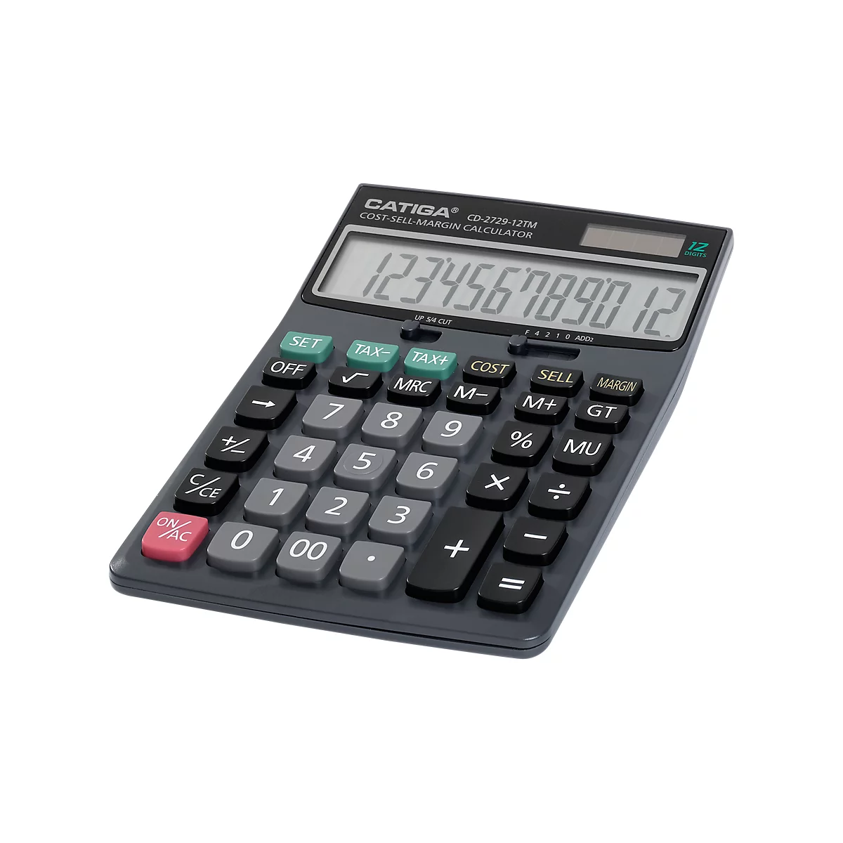 Calculadora de sobremesa CD-2729-12TM, pantalla de 12 dígitos, numerosas funciones comerciales