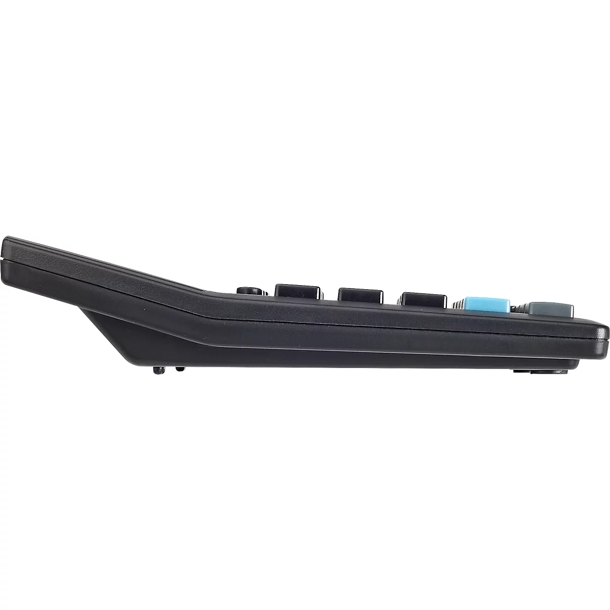 Calculatrice de bureau MAUL MC12, 12 chiffres, ergonomique, fonctionnement solaire et sur piles, L 103 x P 137 x H 31 mm, noire