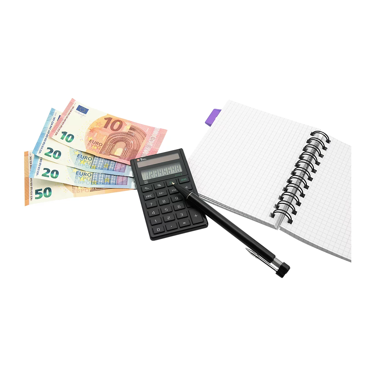 Calculatrice de bureau Twen Eco 8, solaire, affichage à 8 chiffres, 37 g, changement d'enseigne, 1 mémoire