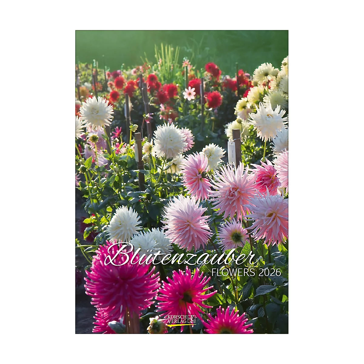 Calendrier illustré Korsch Magie des fleurs 2026, avec motifs photographiques, L 235 x H 335 mm, papier