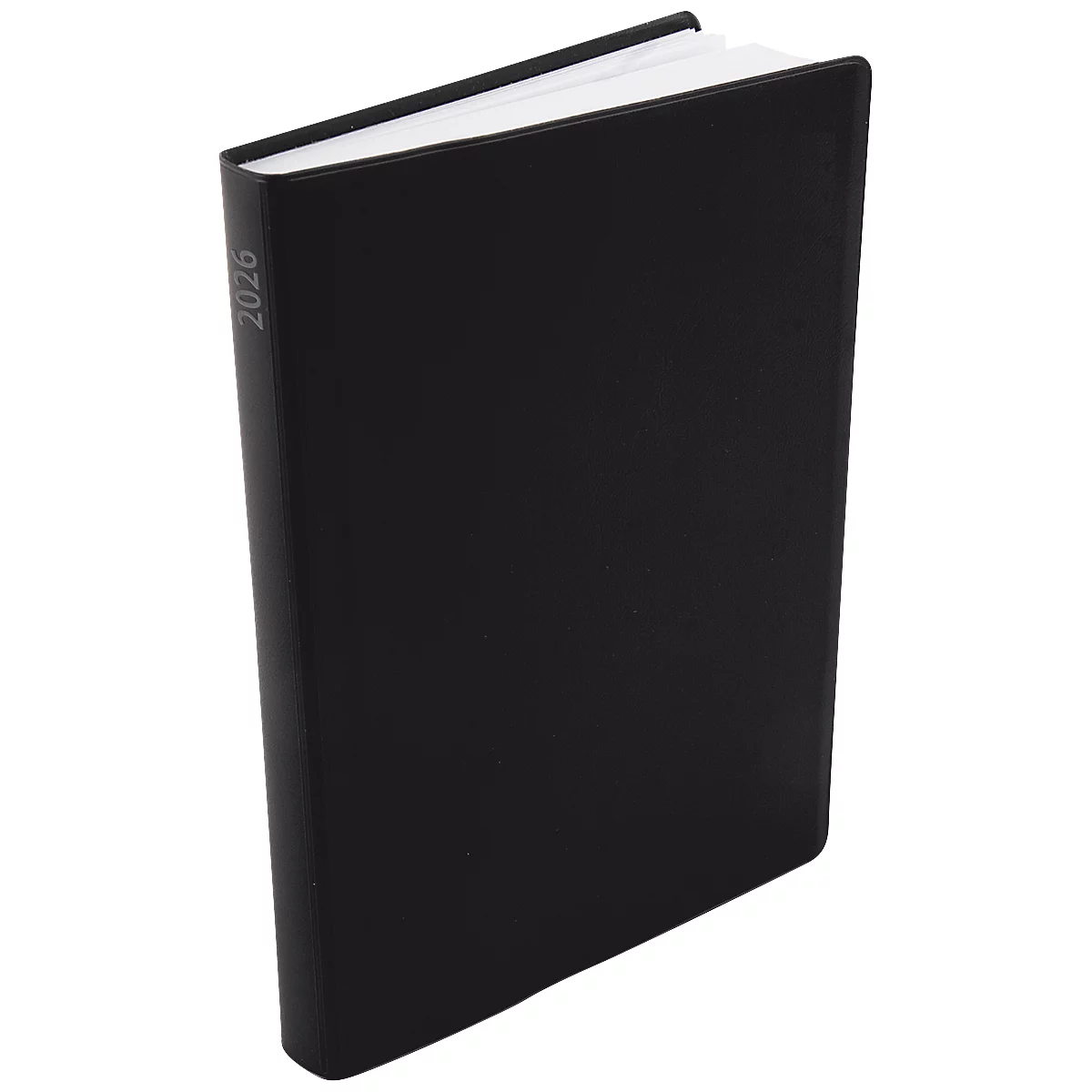 Calendrier pour artisans Korsch 2026, A6, 336 pages, quadrillé, calendrier pour D/GB/F/I, dimanche/jours fériés rouges, L 105 x H 148 mm, PVC noir