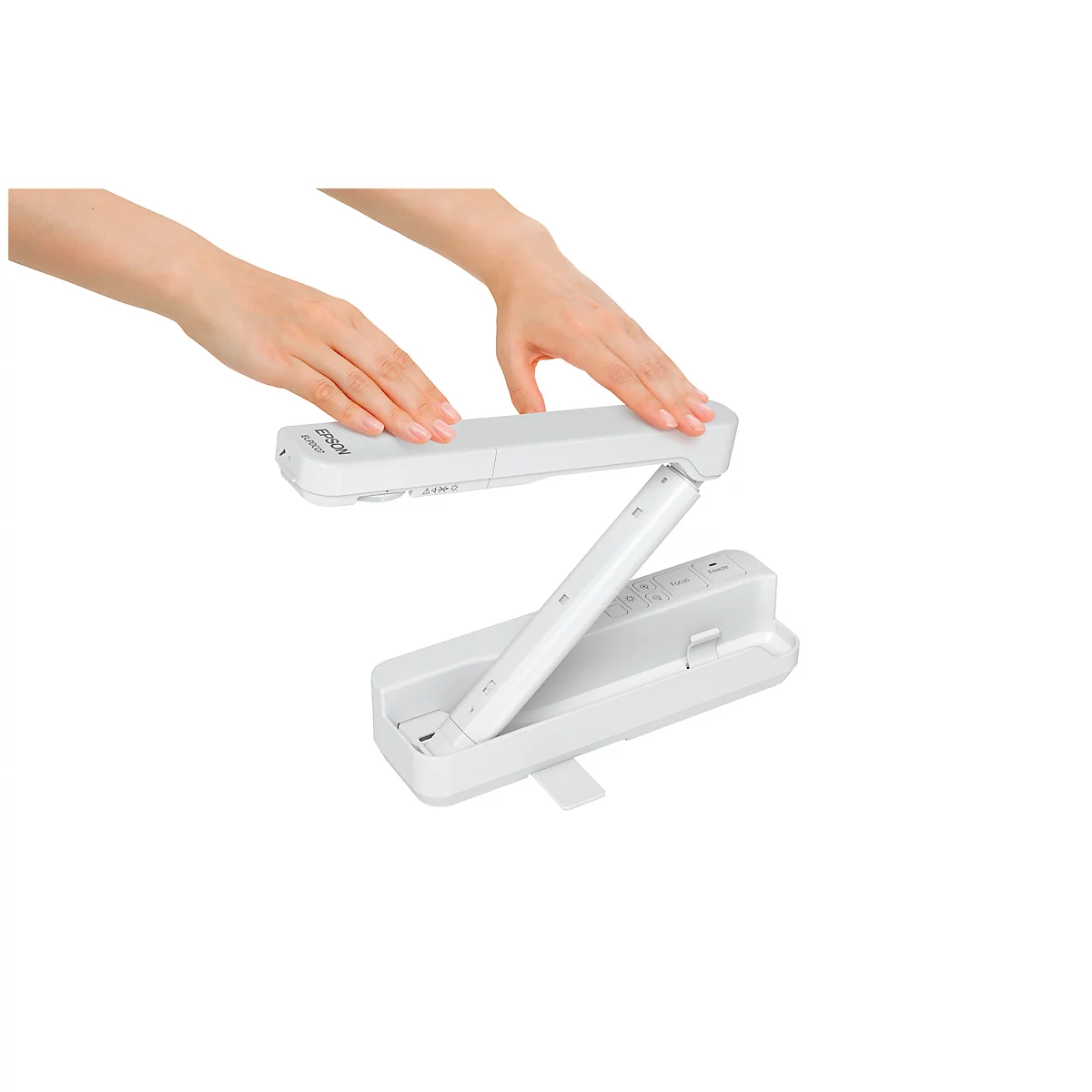 Caméra de documents EPSON® ELPDC07, Full HD 1080p, autofocus, zoom numérique 8x, jusqu'à A3, hauteur réglable, L 260 x P 388 x H 76 mm, blanc
