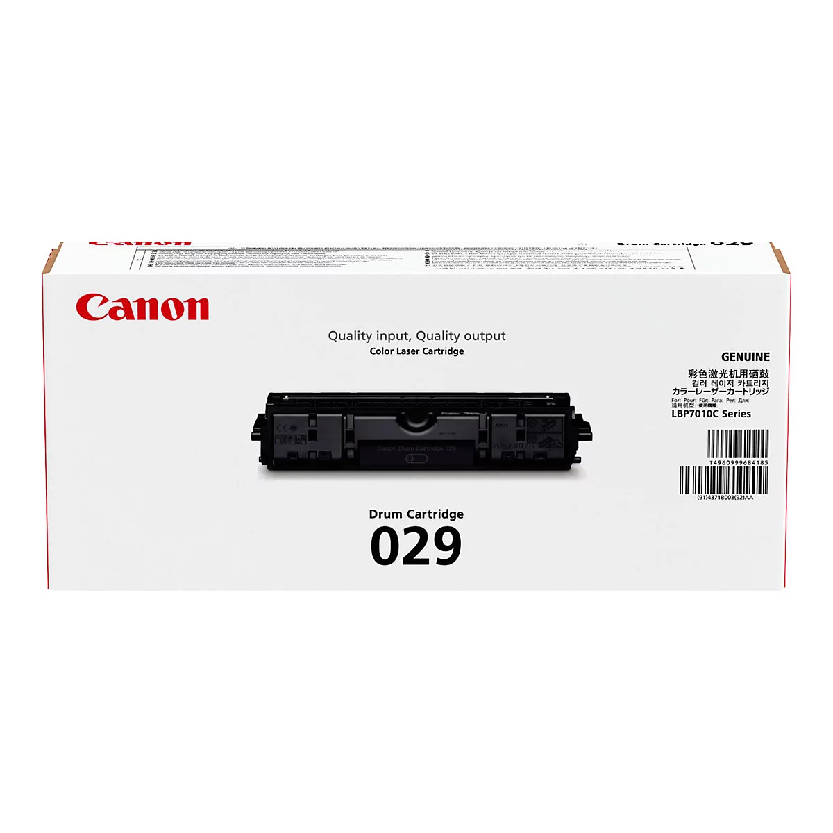 Canon-Trommelpatrone 029 in einer weiÃŸen Box, Produktabbildung.
