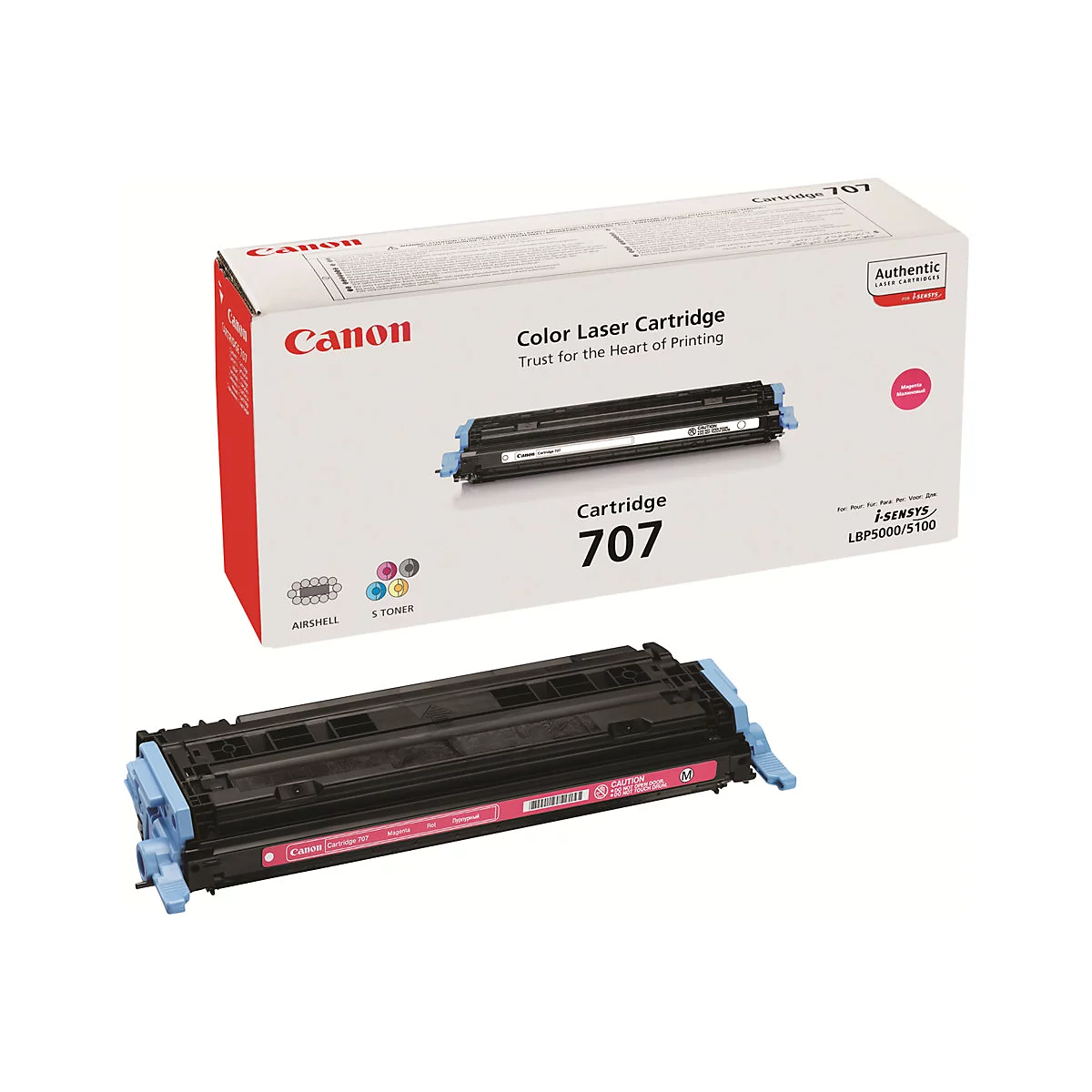 Canon 707 - Magenta - original - Tonerpatrone - für i-SENSYS LBP5000, LBP5100; Laser Shot LBP-5000, 5100