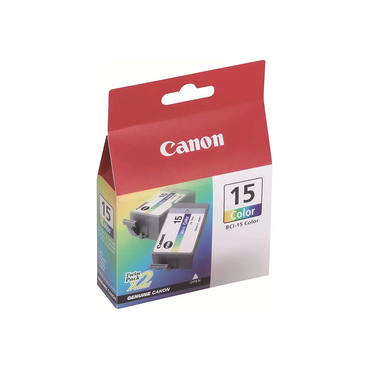 Canon BCI-15 Colour Twin Pack - 2er-Pack - 7.5 ml - Farbe (Cyan, Magenta, Gelb) - original - Tintenbehälter