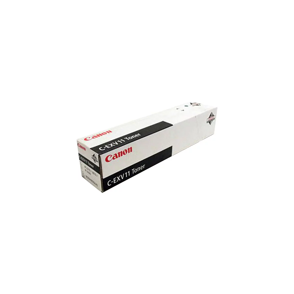 WeiÃŸer Canon C-EXV11 Toner in einer rechteckigen Verpackung mit rotem und schwarzem Schriftzug.