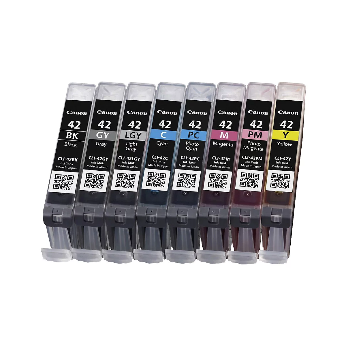 Canon CLI-42 BK/GY/LG/C/M/Y/PC/PM Multipack - pack de 8 - gris, jaune, cyan, magenta, gris clair, photo cyan, photo magenta - original - réservoir d'encre