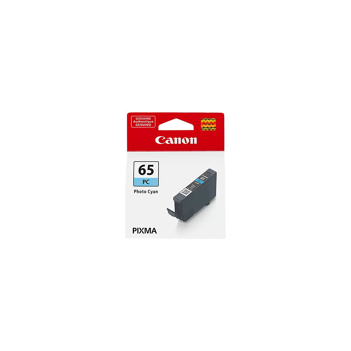 Canon Tintenpatrone 65 PC, Photo Cyan, in Verpackung.
