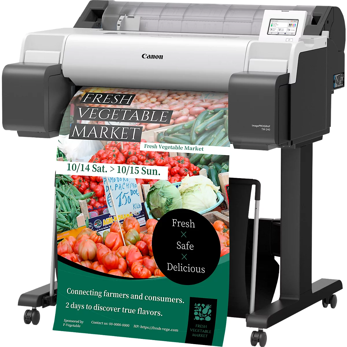 Canon Großformatdrucker imagePROGRAF TM-240, 5 Farben, DIN A4 bis 24 Zoll