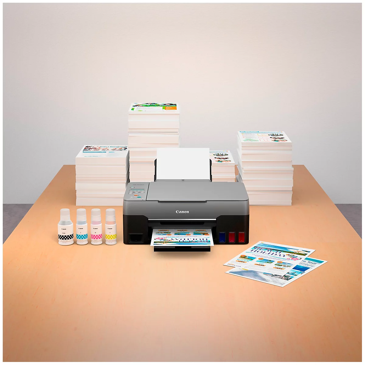 Canon multifunctionele inkjetprinter PIXMA G2560 MegaTank, zwart-wit/kleuren, 3-in-1, USB, duplex, tot A4, incl. CMYK-flessen