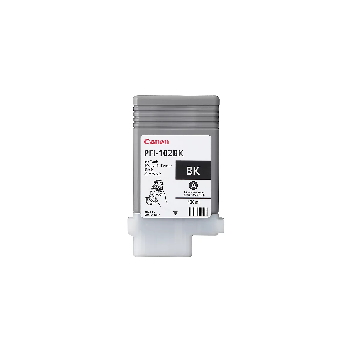 Canon PFI-102BK Tintenpatrone, schwarz, 130 ml, original