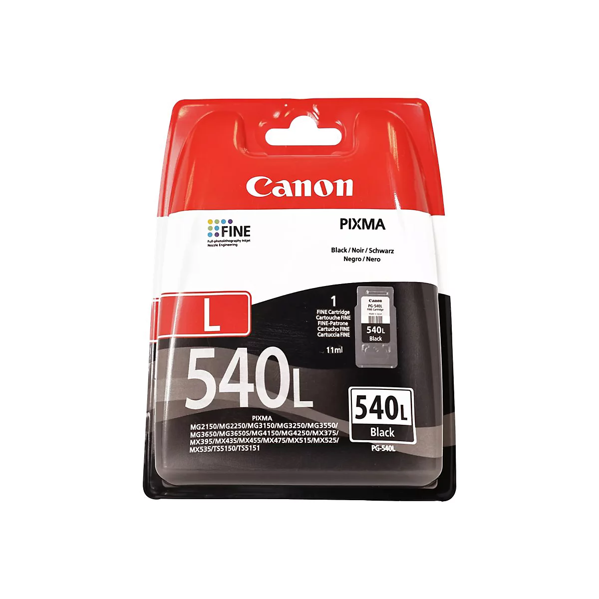 Canon PG-540L - 11 ml - L-Größe - Schwarz - original - Tintenpatrone
