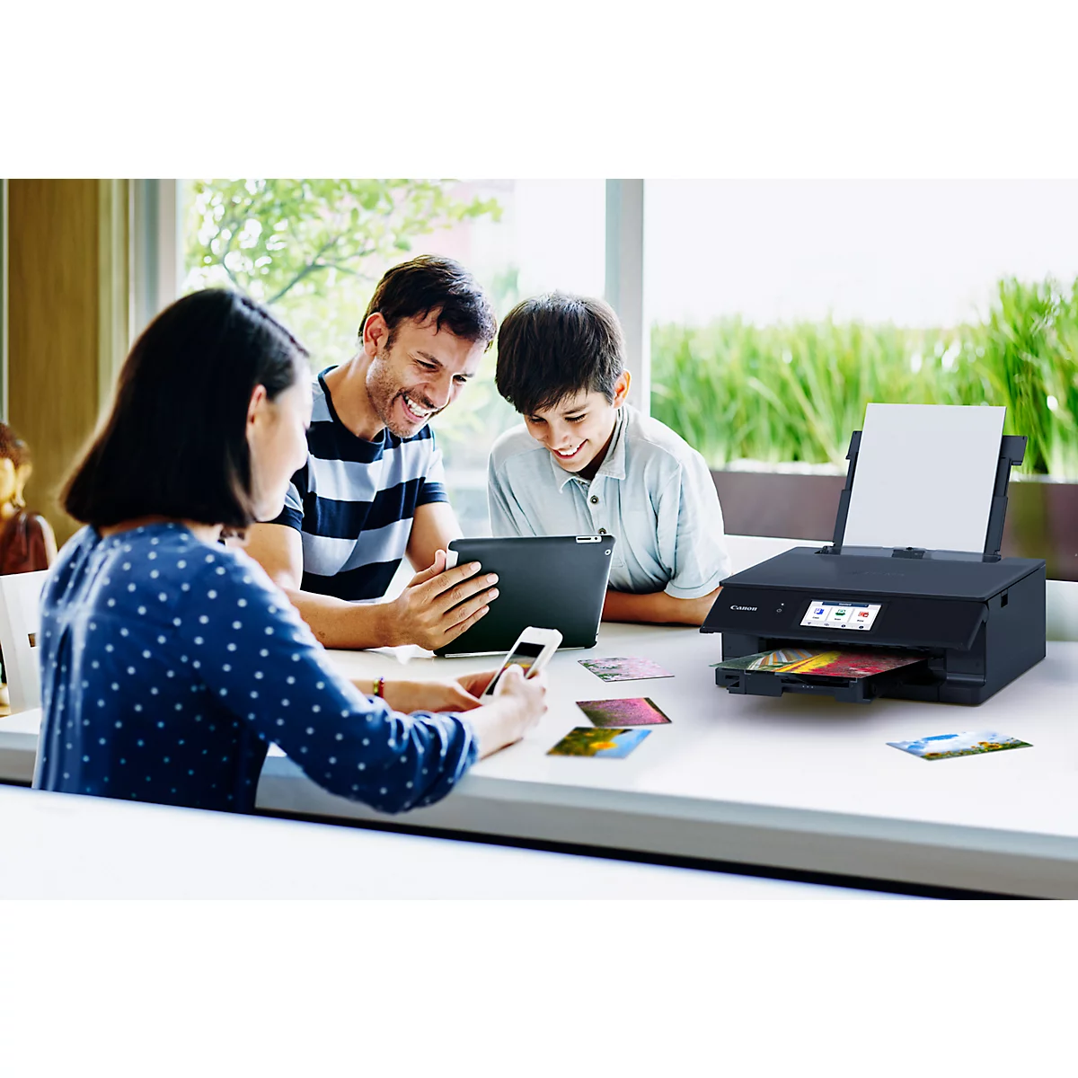 Canon PIXMA TS8750 multifunctionele printer, 3 in 1, USB/WLAN/Cloud/SDCard, automatisch dubbelzijdig/mobiel printen, tot A4, incl. 6 inktcartridges, zwart