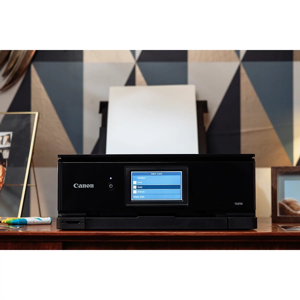 Canon PIXMA TS8750 multifunctionele printer, 3 in 1, USB/WLAN/Cloud/SDCard, automatisch dubbelzijdig/mobiel printen, tot A4, incl. 6 inktcartridges, zwart