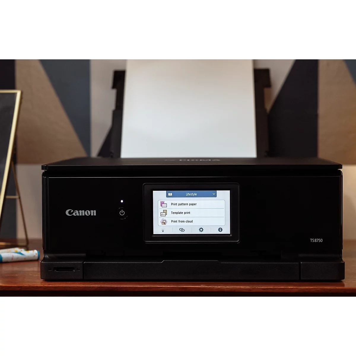 Canon PIXMA TS8750 multifunctionele printer, 3 in 1, USB/WLAN/Cloud/SDCard, automatisch dubbelzijdig/mobiel printen, tot A4, incl. 6 inktcartridges, zwart