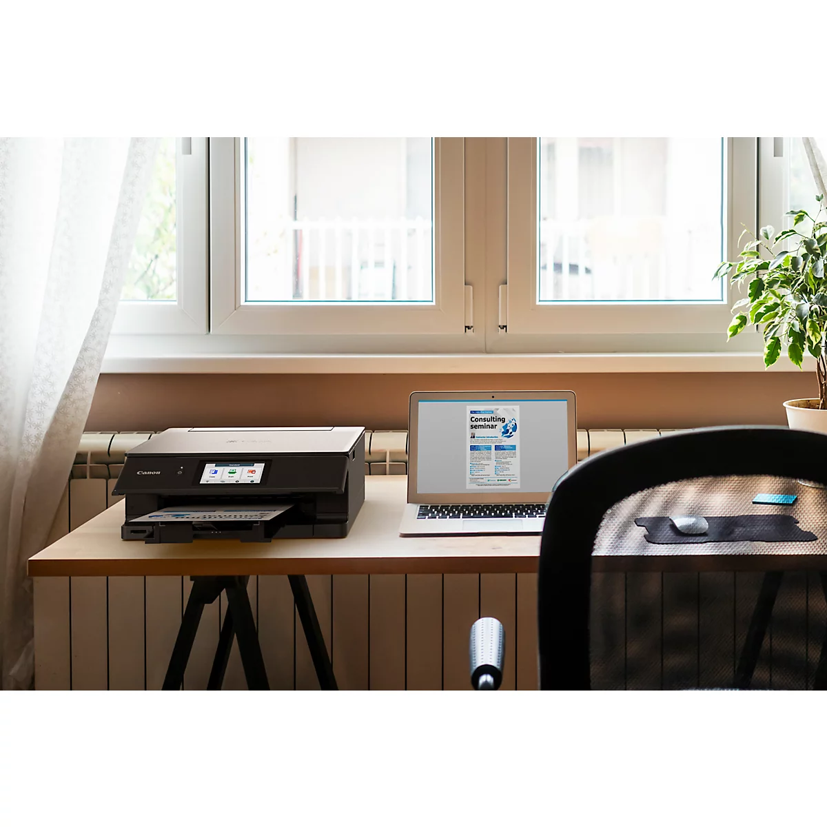 Canon PIXMA TS8750 multifunctionele printer, 3 in 1, USB/WLAN/Cloud/SDCard, automatisch dubbelzijdig/mobiel printen, tot A4, incl. 6 inktcartridges, zwart