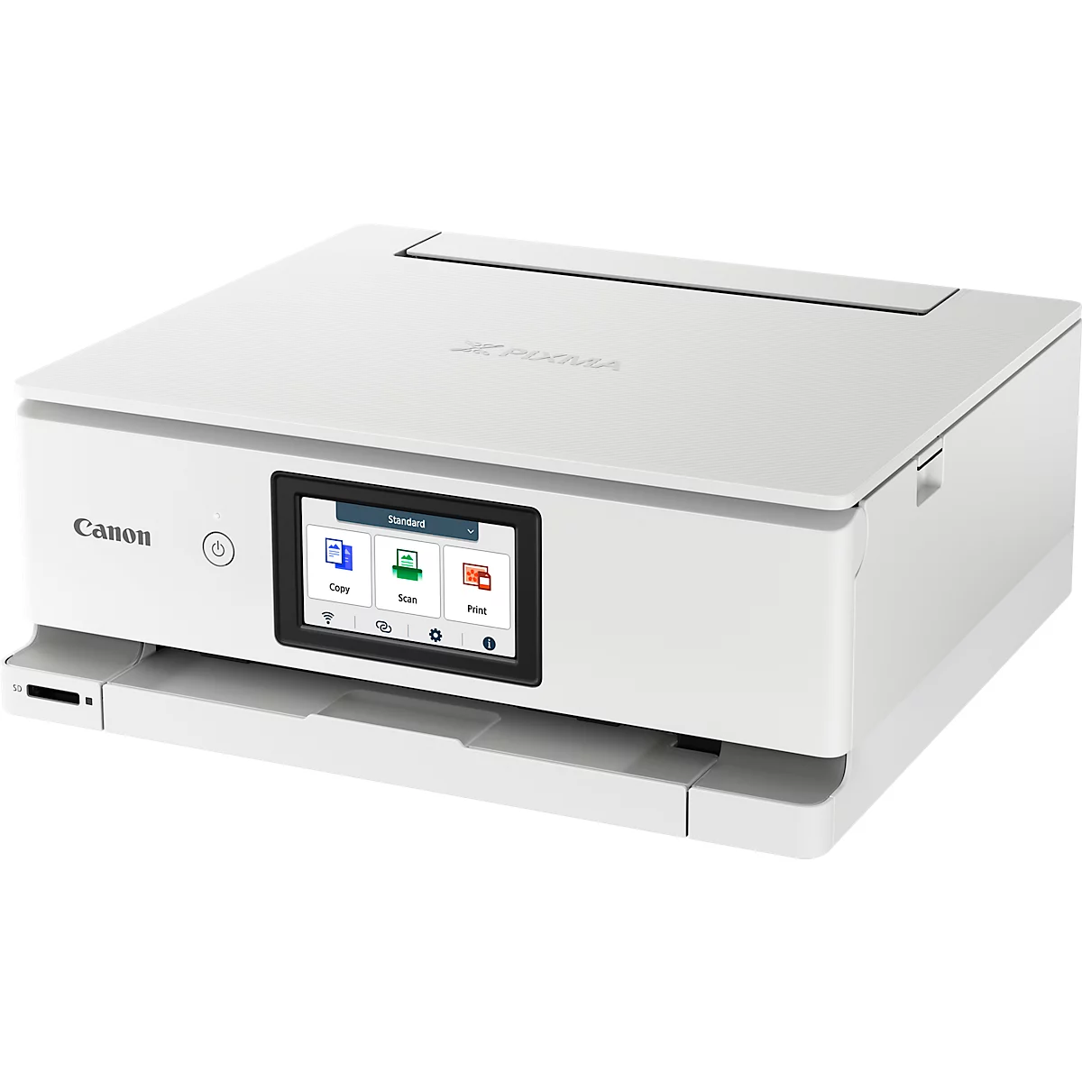Canon PIXMA TS8751 multifunctionele printer, 3 in 1, USB/WLAN/Cloud/SDCard, auto duplex/mobiel printen, tot A4, incl. 6 inktcartridges, wit
