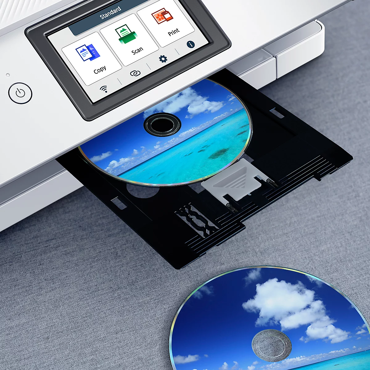 Canon PIXMA TS8751 multifunctionele printer, 3 in 1, USB/WLAN/Cloud/SDCard, auto duplex/mobiel printen, tot A4, incl. 6 inktcartridges, wit