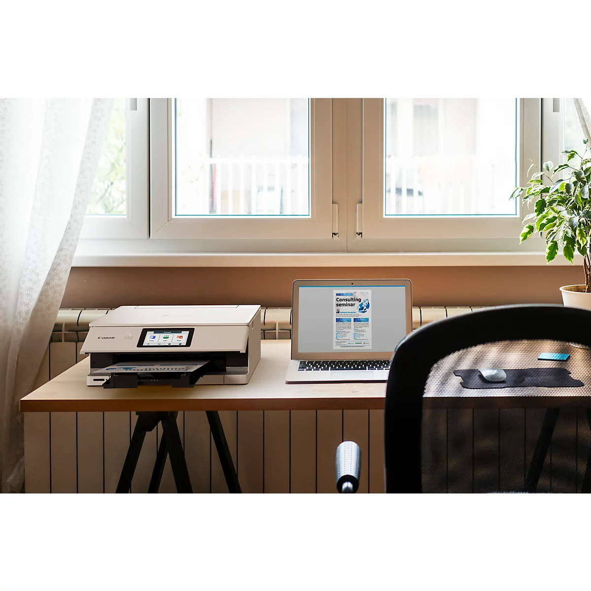 Canon PIXMA TS8751 multifunctionele printer, 3 in 1, USB/WLAN/Cloud/SDCard, auto duplex/mobiel printen, tot A4, incl. 6 inktcartridges, wit