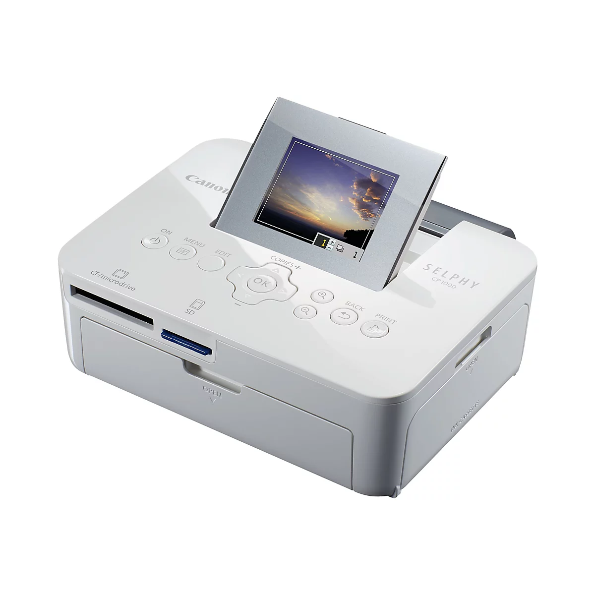 Canon SELPHY CP1000 - Drucker - Farbe - Thermosublimation - 100 x 148 mm bis zu 0.45 Min./Seite (Farbe) - USB, USB-Host