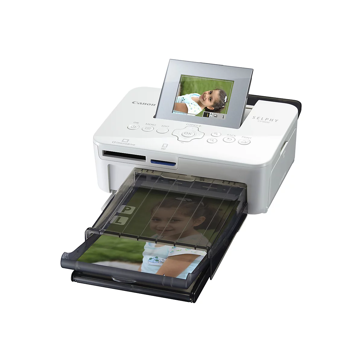 Canon SELPHY CP1000 - Drucker - Farbe - Thermosublimation - 100 x 148 mm bis zu 0.45 Min./Seite (Farbe) - USB, USB-Host