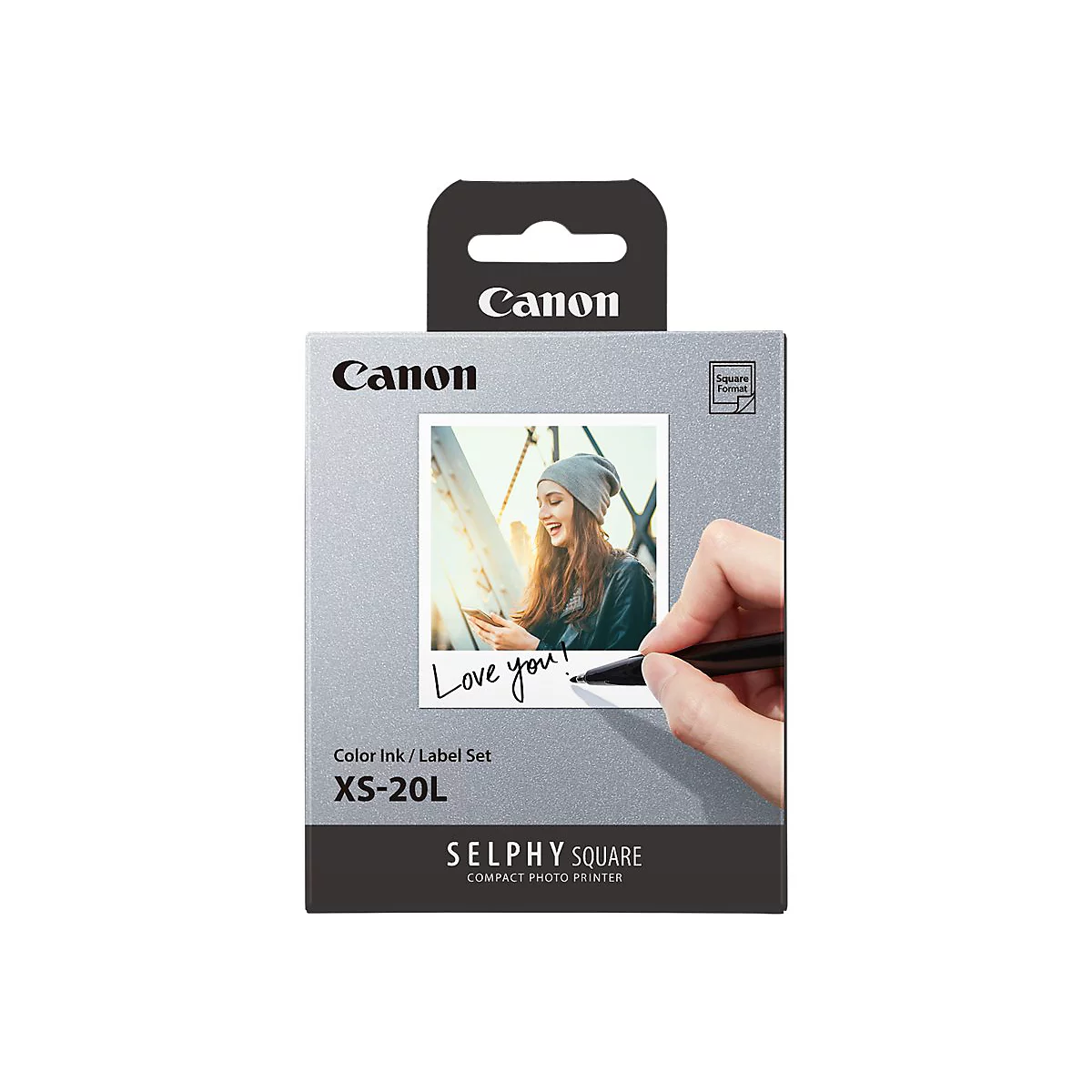 Canon XS-20L - Farbe (Cyan, Magenta, Gelb) - Farbbandkassetten- und Papier-Kit - für Square QX10