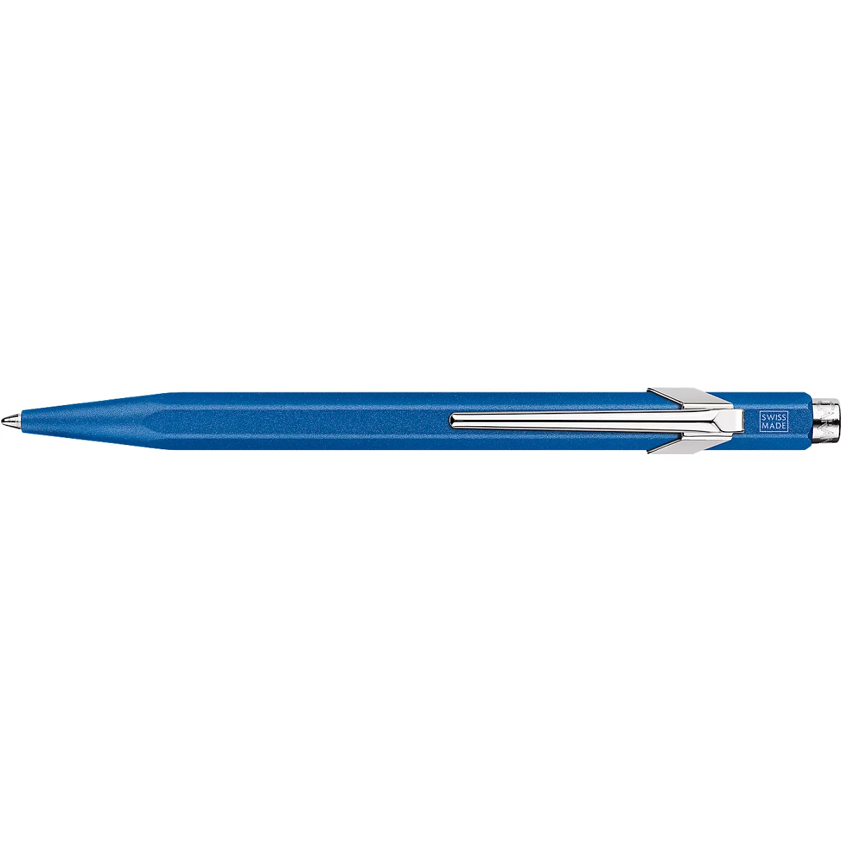 Caran d'Ache Kugelschreiber 849 COLORMAT-X, Metallclip, Druckmechanik, blau