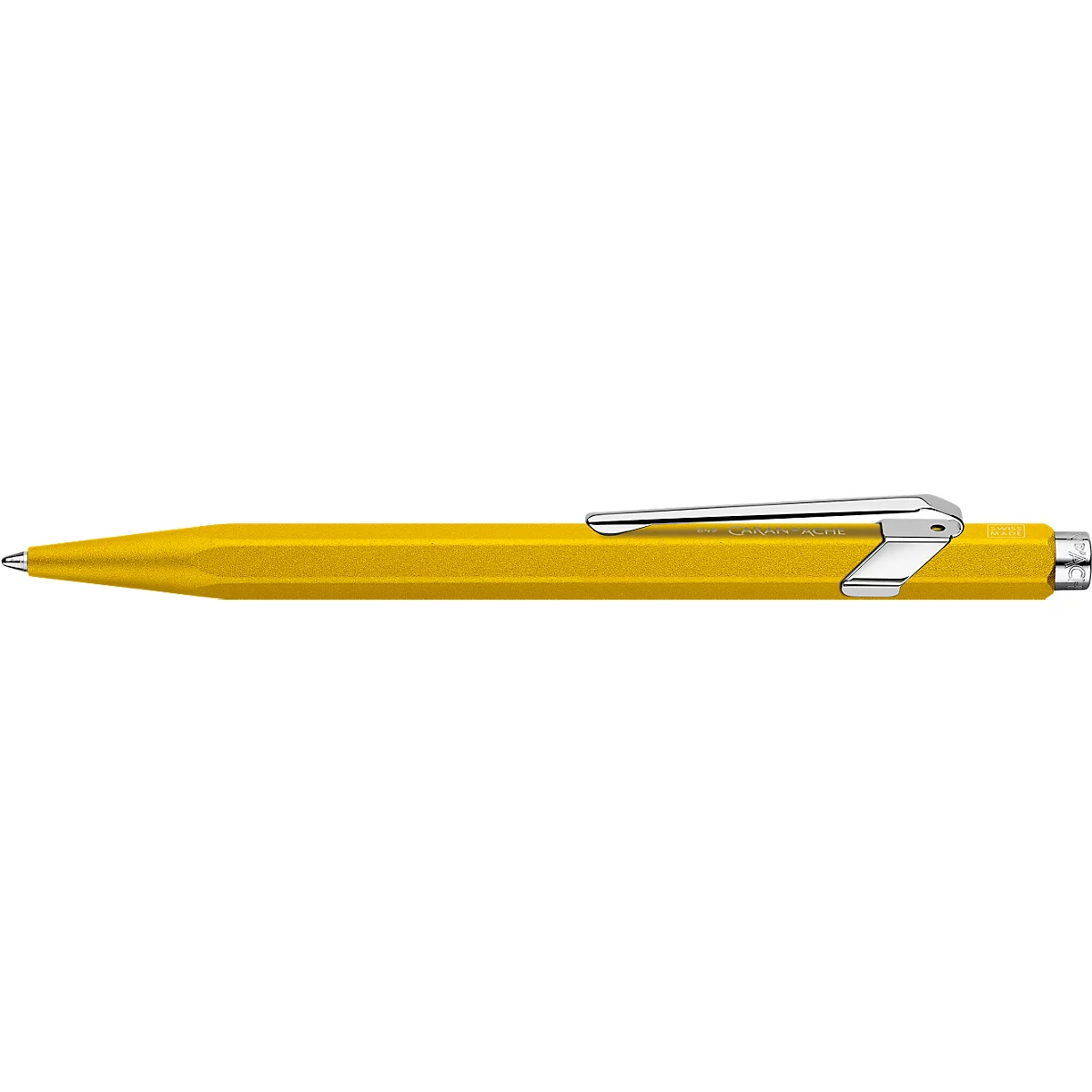 Caran d'Ache Kugelschreiber 849 COLORMAT-X, Metallclip, Druckmechanik, gelb