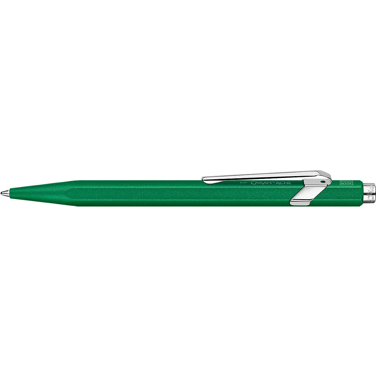 Caran d'Ache Kugelschreiber 849 COLORMAT-X, Metallclip, Druckmechanik, grün