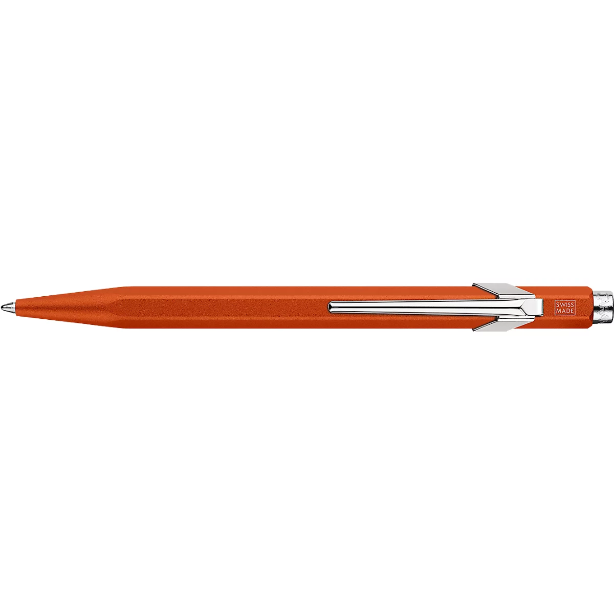 Caran d'Ache Kugelschreiber 849 COLORMAT-X, Metallclip, Druckmechanik, orange