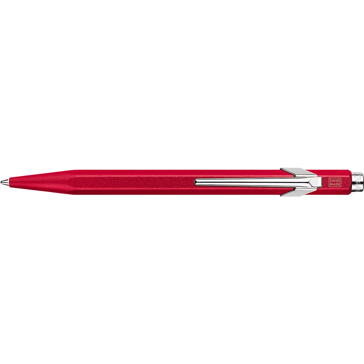 Caran d'Ache Kugelschreiber 849 COLORMAT-X, Metallclip, Druckmechanik, rot