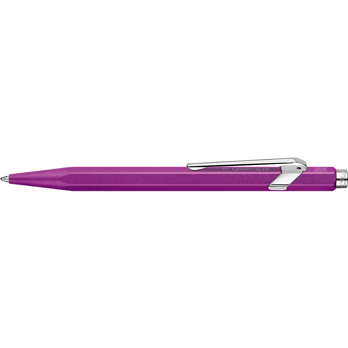 Caran d'Ache Kugelschreiber 849 COLORMAT-X, Metallclip, Druckmechanik, violett