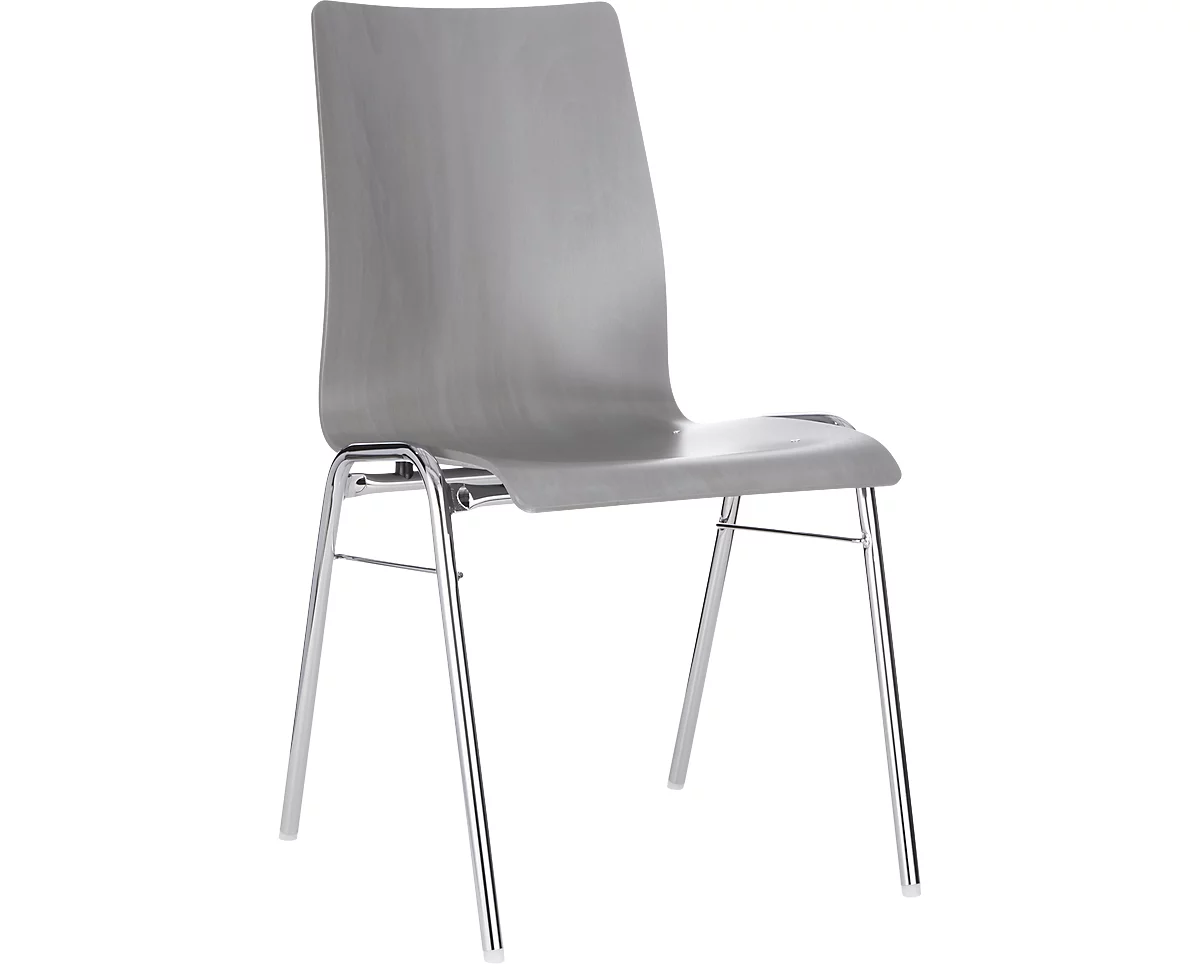 Carcasa de silla 720, apilable, carcasa de asiento cónica, gris