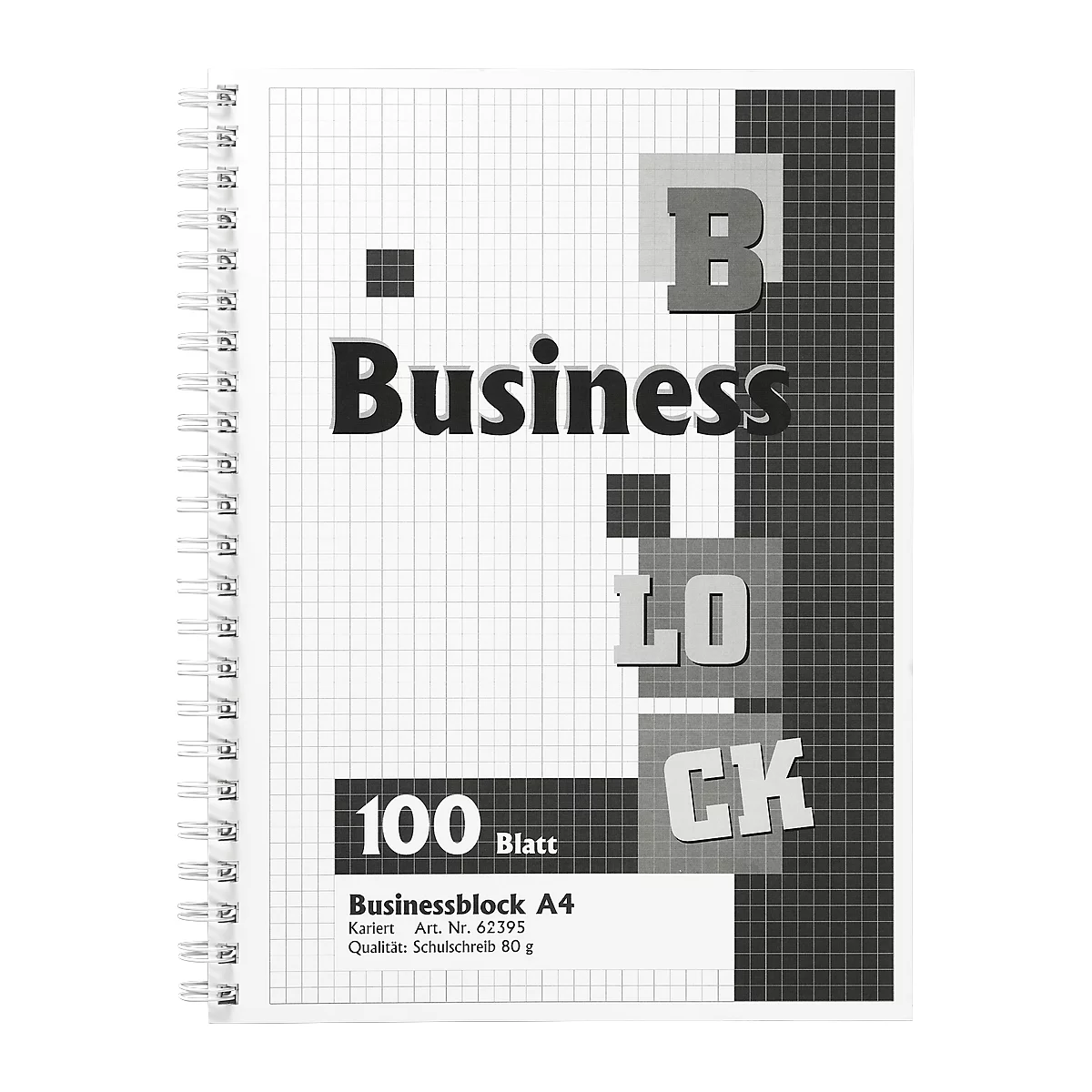 Carnet de notes, format A4, quadrillé, 5 p.