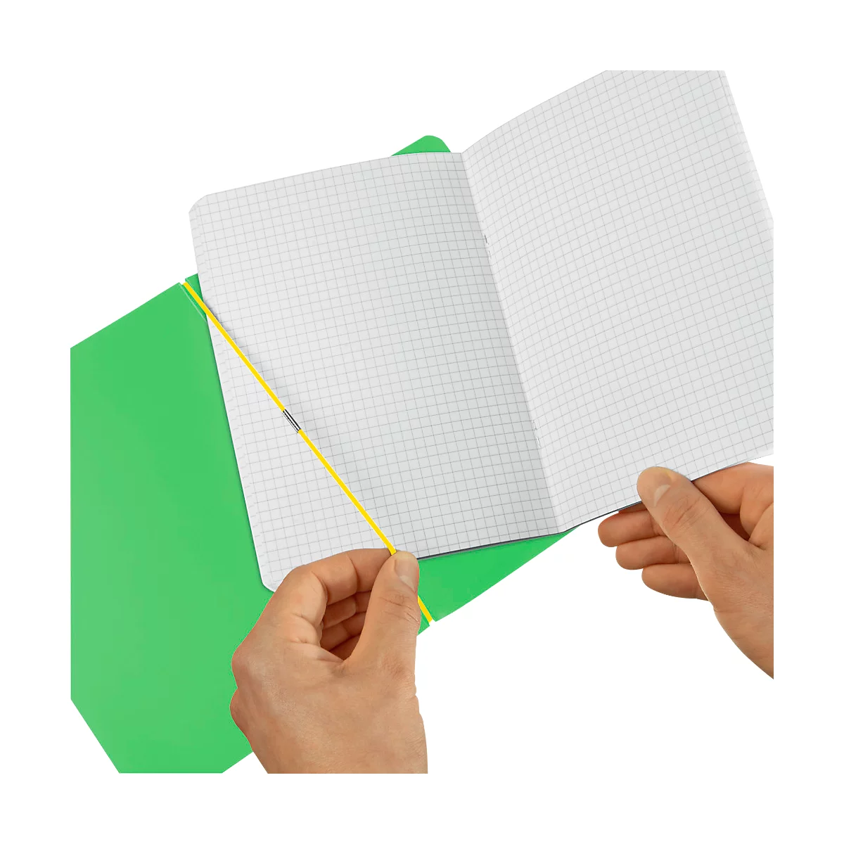 Carnet de notes my.book Herlitz, format A4, plastique, 2 x 40 feuilles quadrillées/lignées, vert