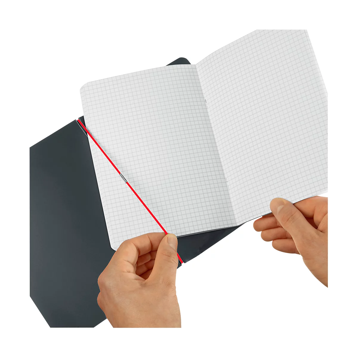 Carnet de notes my.book Herlitz, format A5, plastique, 40 feuilles quadrillées, noir