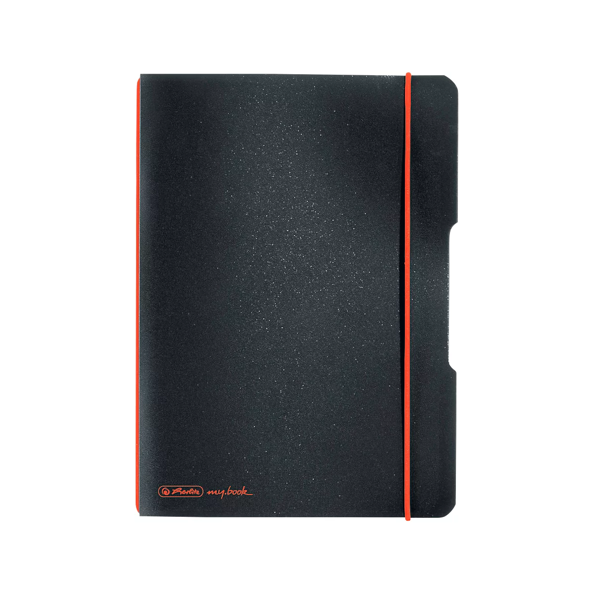 Carnet de notes my.book Herlitz, format A5, plastique, 40 feuilles quadrillées, noir