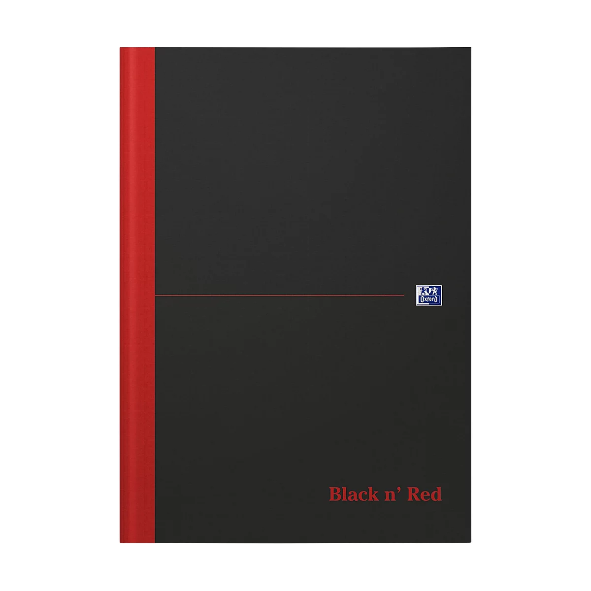 Carnet de notes OXFORD B&amp;R DIN A4, quadrillé, 96 feuilles, noir/rouge