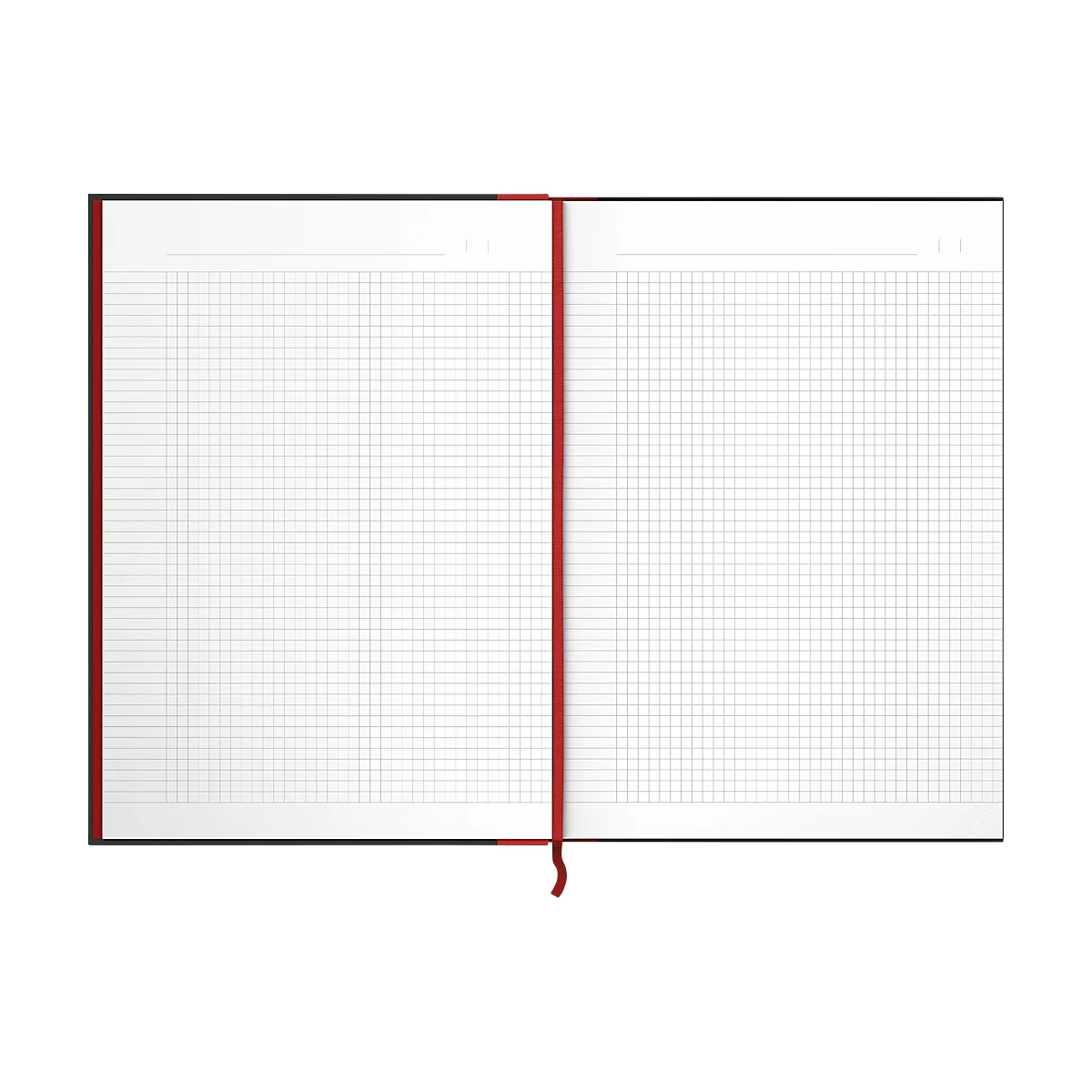 Carnet de notes OXFORD B&amp;R DIN A4, quadrillé, 96 feuilles, noir/rouge