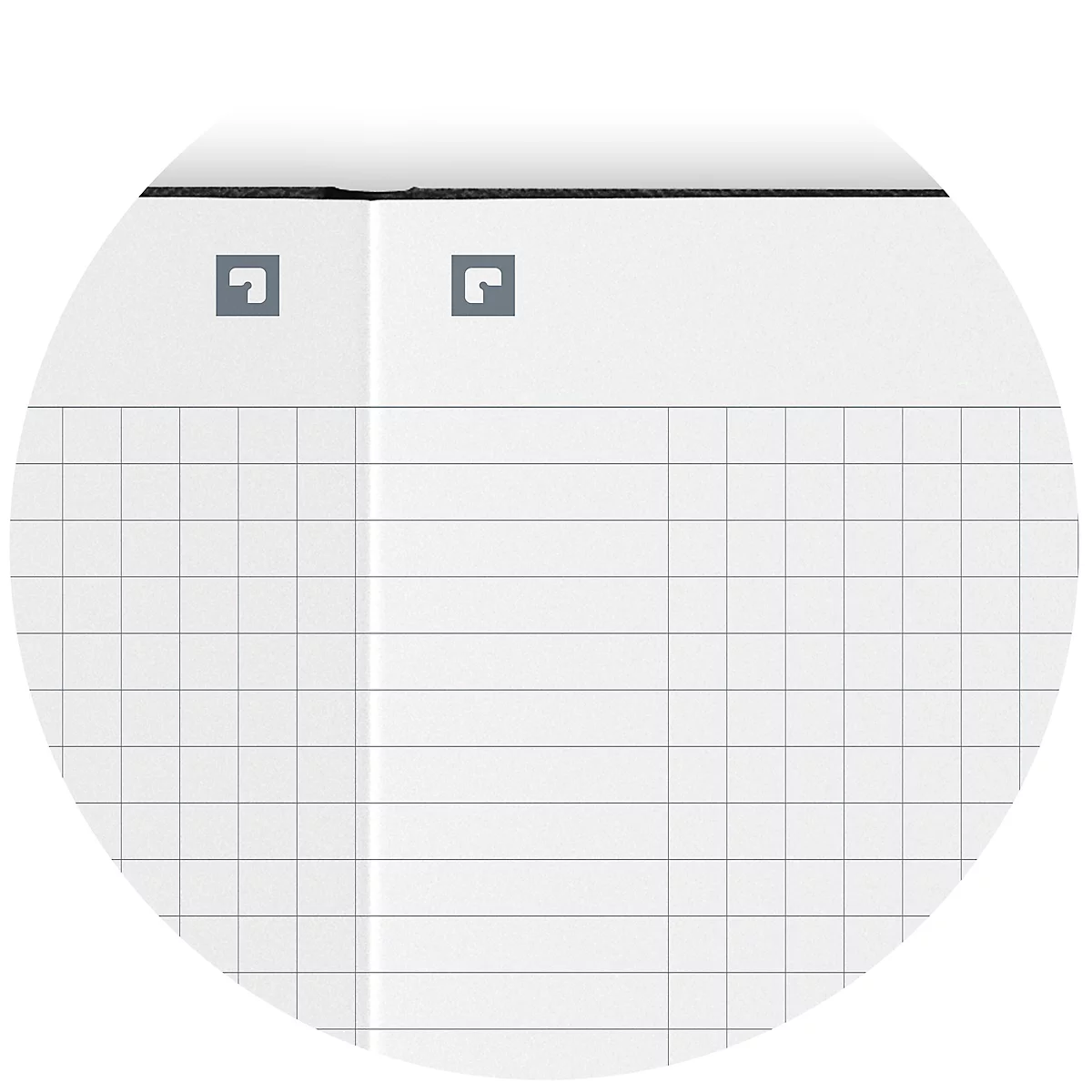 Carnet de notes Oxford Signature, DIN A5, 80 feuilles, quadrillé, marge gauche, Optik Paper®, bleu foncé
