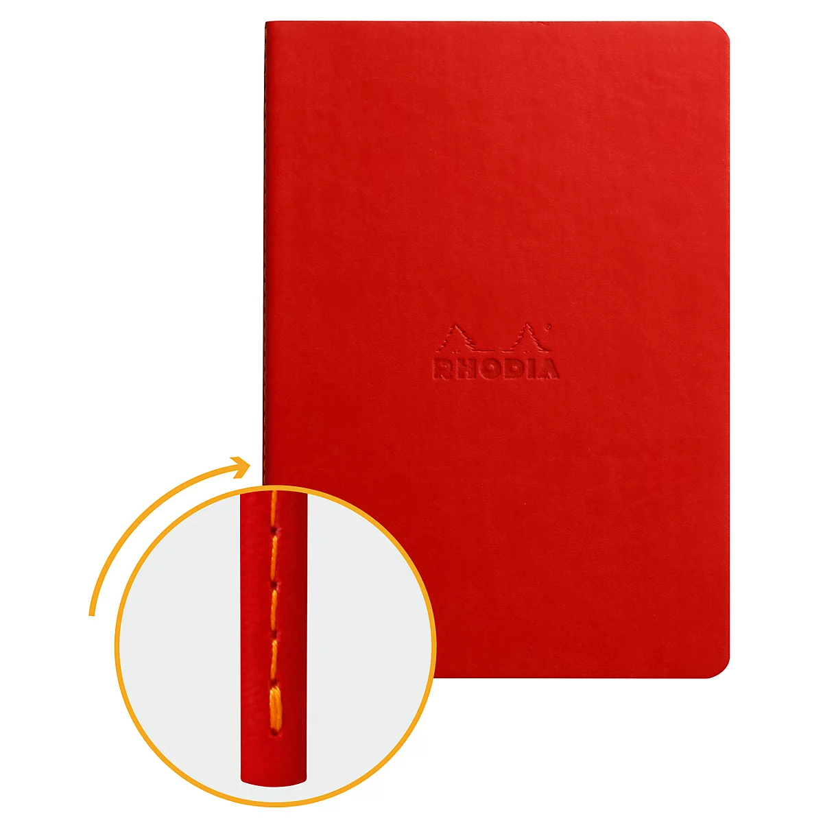 Carnet de notes Rhodia, 32 feuilles, DIN A5, 90 g/m², ligné, framboise
