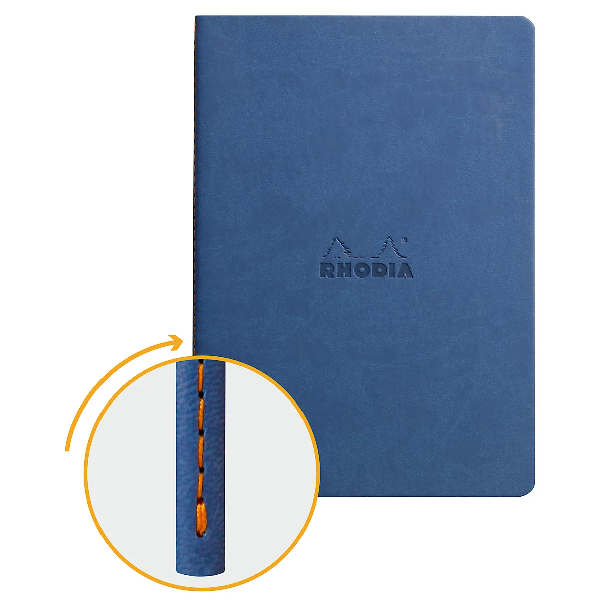 Carnet de notes Rhodia, 32 feuilles, DIN A5, 90 g/m², ligné, saphir