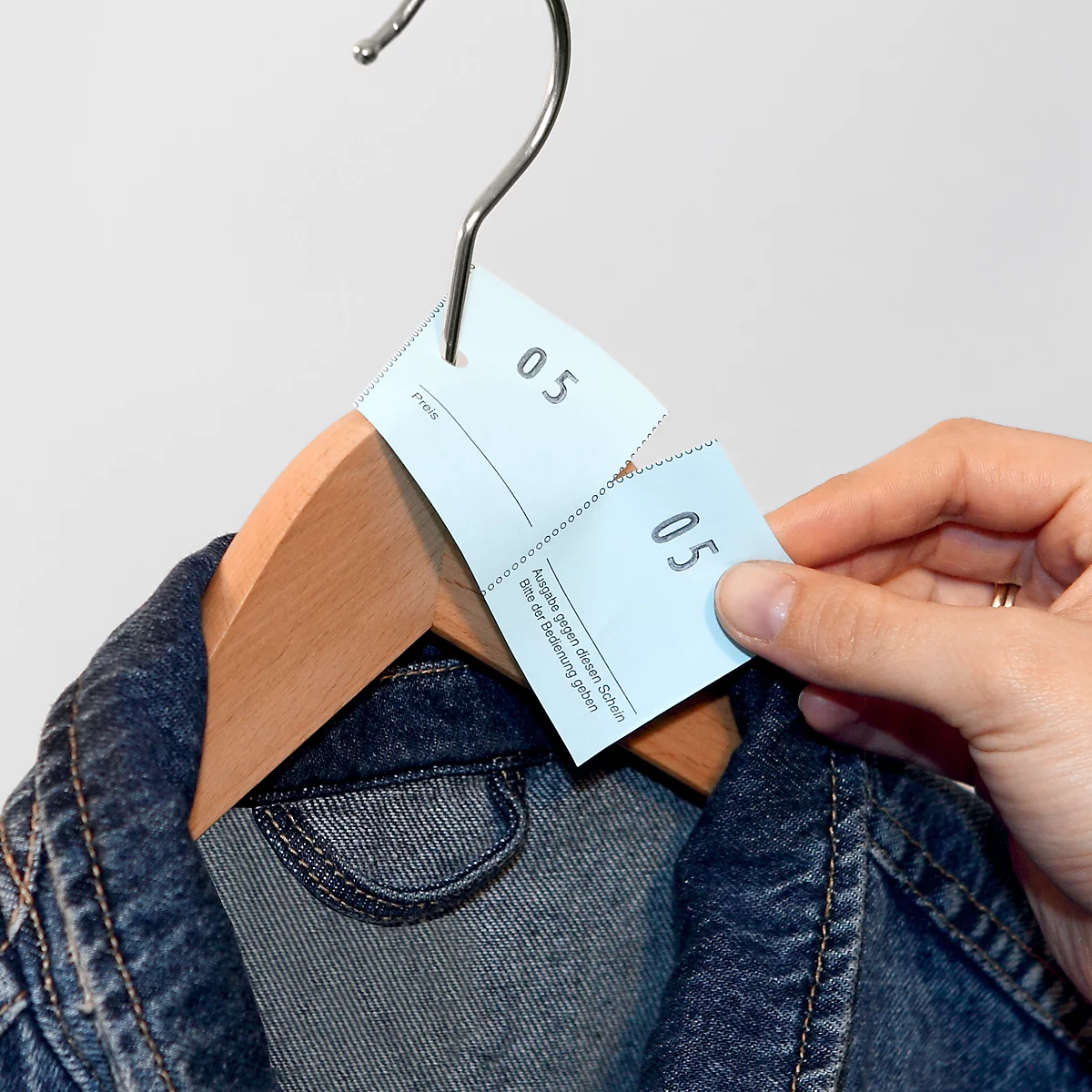 Carnet de tickets à vestiaire GN500 Sigel, avec perforation, numérotés de 1 à 500, 5 p.