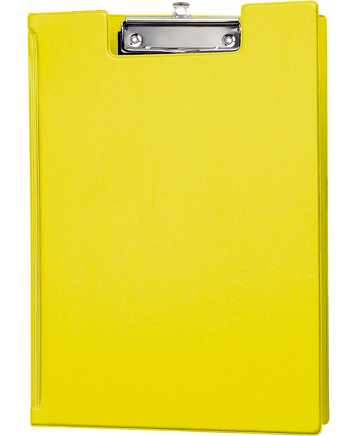 Carpeta con clip MAUL, DIN A4, con clip metálico, portabolígrafos, 319 x 229 x 13 mm, cartón con cubierta de lámina, amarillo