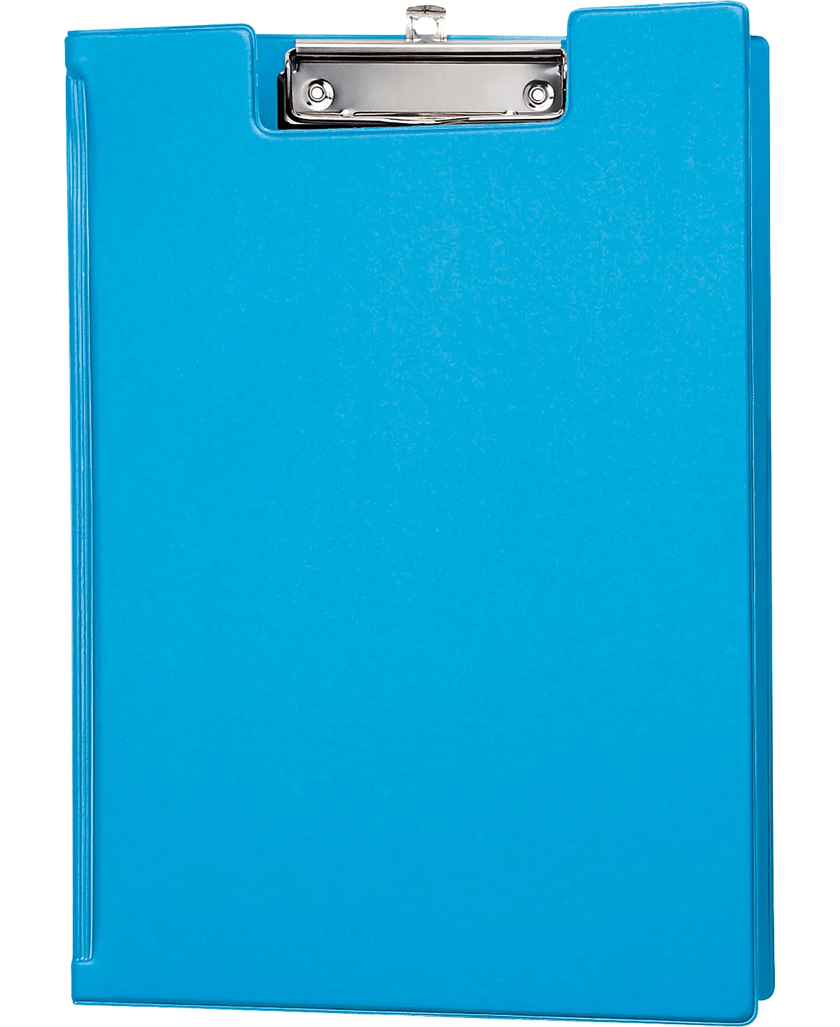 Carpeta con clip MAUL, DIN A4, con clip metálico, portabolígrafos, 319 x 229 x 13 mm, cartón con cubierta de lámina, azul claro